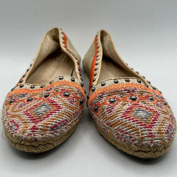 WOMENS HOUSE OF HARLOW 1960 KAT STUDDED ESPADRILLE MOCASSIN SHOES FLATS - Picture 2 of 6